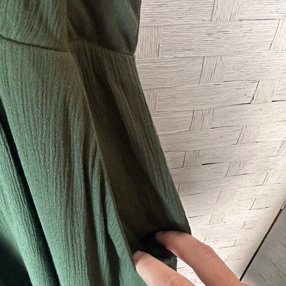 Torrid women’s skater dress cold shoulder gauze hunter Green fall goth plus Size - Picture 12 of 14